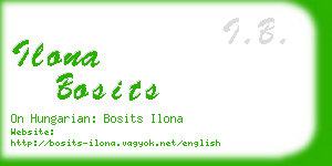 ilona bosits business card